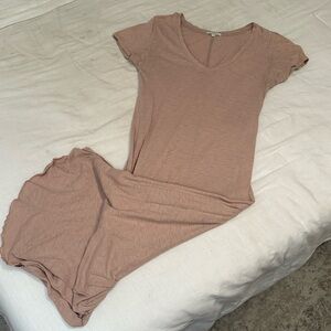 Z Supply Tan V-Neck Dress